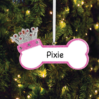 Princess Dog Bone Personalized Ornament