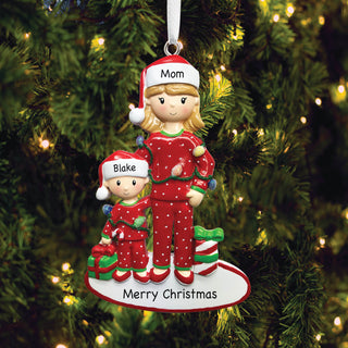 Single Mom with Child Ornament