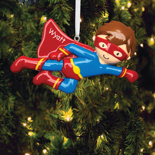 Boy Super Hero Personalized Ornament