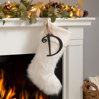 White fur stocking