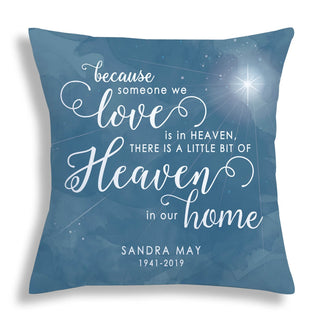 Heaven In Our Home Personalized 14" Throw Pillow Cover