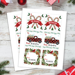 Personalized Holiday Sticker Set - To and From - Set of 12