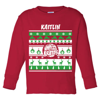 Wild Kratts Personalized Youth Holiday Long Sleeve T-Shirt