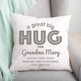 A Great Big Hug Personalized Throw Pillow