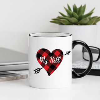 Cupid's Favorite Personalized Black Handle Coffee Mug - 11 oz.