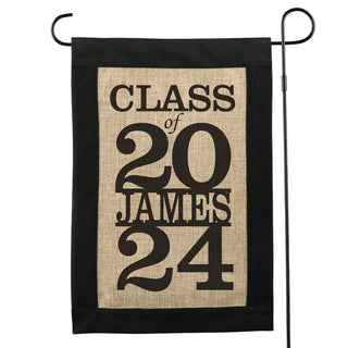 Graduating Class of Personalized Burlap Garden Flag