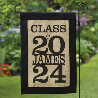 Graduating Class of Personalized Burlap Garden Flag