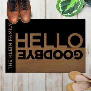 Hello and Goodbye Personalized Standard Doormat