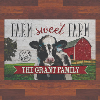 Farm Sweet Farm Personalized Standard Doormat