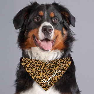 Leopard Print Personalized Pet Bandana