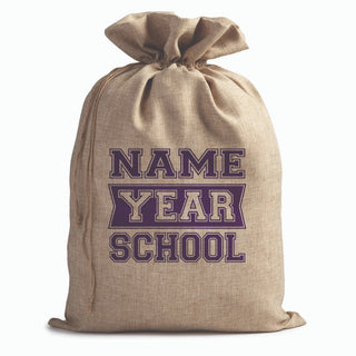 Graduation Personalized Burlap Laundry Bag