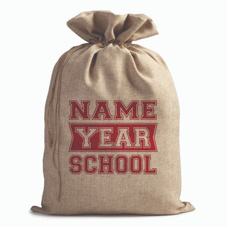 Graduation Personalized Burlap Laundry Bag