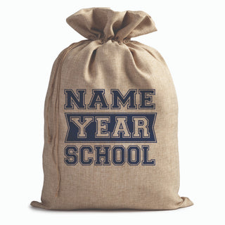 Graduation Personalized Burlap Laundry Bag