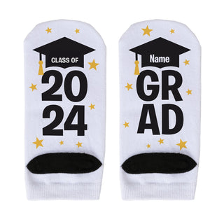 Proud Grad Personalized No Show Socks