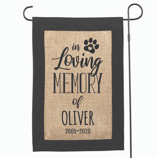 Pet Loving Memory Personalized Burlap Garden Flag