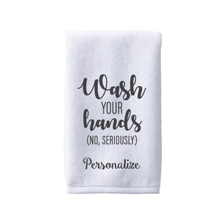 Wash Your Hands Personalized Hand Towel