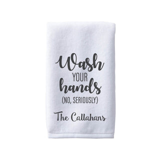 Wash Your Hands Personalized Hand Towel