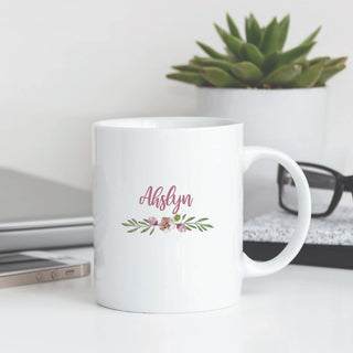 Faith Cross Personalized White Coffee Mug - 11 oz.