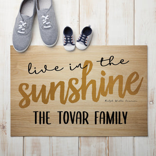 Live In The Sunshine Personalized Thin Doormat