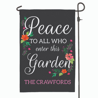 Peace To All Who Enter Personalized Garden Flag