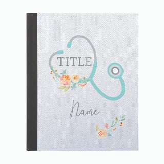 Floral Stethoscope Personalized Notebook