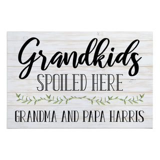 Grandkids Spoiled Here Personalized Doormat - 18x27 Inch, 1/8" Thin