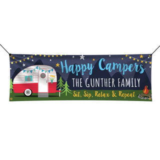 Happy Campers Personalized Banner