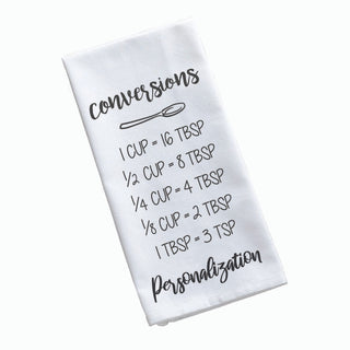 Kitchen Conversions Personalized Tea Towel