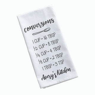 Kitchen Conversions Personalized Tea Towel