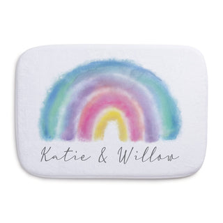 Pastel Rainbow Personalized Bathmat