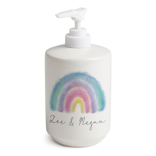 Pastel Rainbow Personalized Soap Dispenser