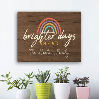 Brighter Days Ahead Personalized 11x14 Canvas