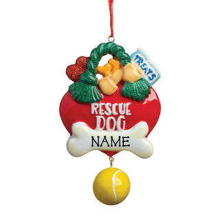 Rescue Dog Personalized Ornament