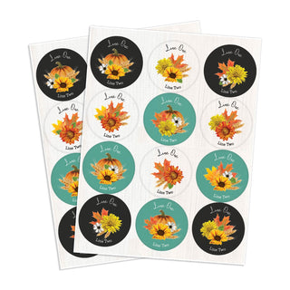 Fall Themed Personalized Return Address Labels - 48 count