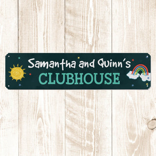 Sun And Rainbow Personalized Metal Sign