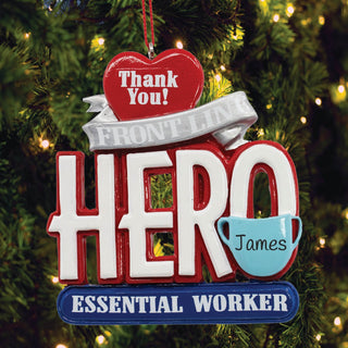 Essential Worker Front Line Hero Personalized Ornament