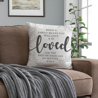 Love And Be Loved Family Personalized 17" Throw Pillow