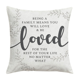 Love And Be Loved Family Personalized 17" Throw Pillow