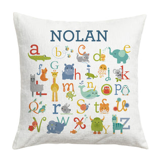 ABCs Primary Colors Personalized 17" Throw Pillow