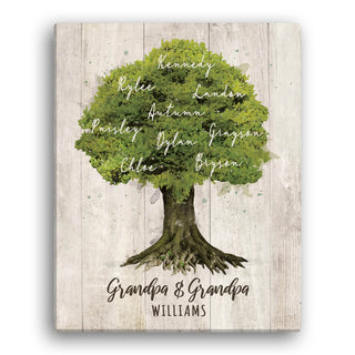 Tree Of Love Personalized 11x14 Canvas