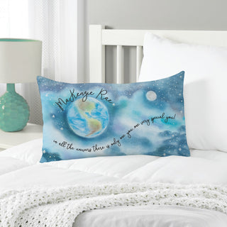 In All the Universe Personalized Lumbar Throw Pillow