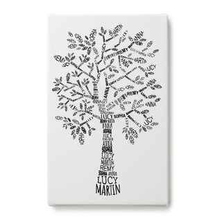 Our Family Tree Personalized 10x16 Canvas