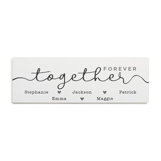 Forever Together Personalized White Wood Art Plaque