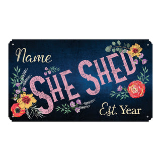 She Shed Personalized Metal Sign