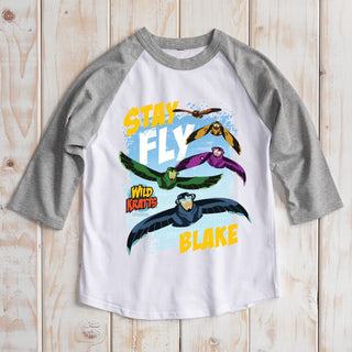 Wild Kratts Stay Fly Personalized Gray Sports Jersey