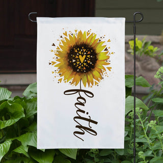 Faith Sunflower Garden Flag