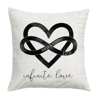 Infinite Love Personalized 17" Throw Pillow