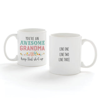 Awesome Grandma Personalized White Coffee Mug - 11 oz.