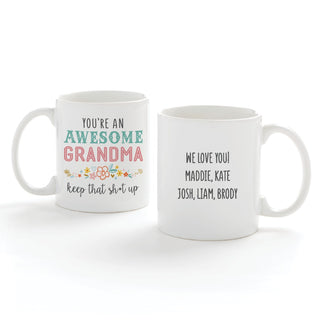 Awesome Grandma Personalized White Coffee Mug - 11 oz.