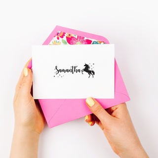 Starry Unicorn Personalized Rectangular Name Stamp